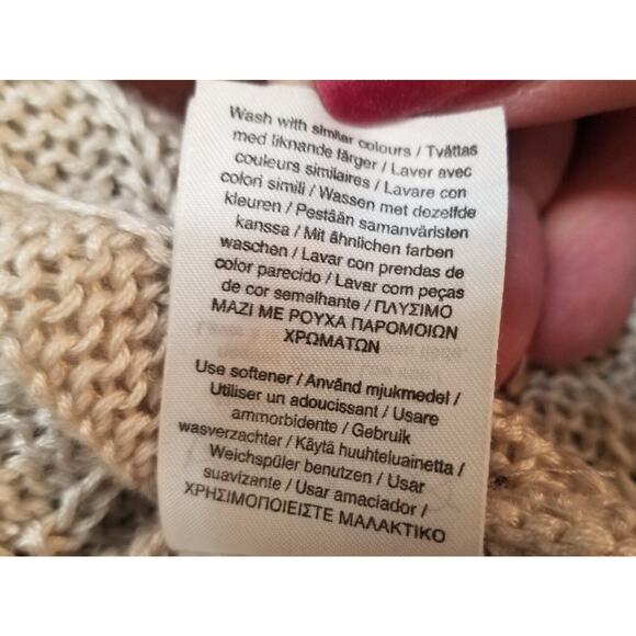 Cheap Monday "Shannon Sweater" Woman's Casual Size Small Tan Dolman Sleeve Top - Picture 10 of 11